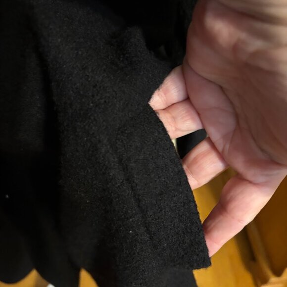 CYNTHIA ROWLEY BLACK COLOR (100% Wool) Coat with Snaps - 3x - Picture 15 of 16